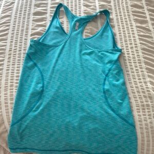 Zella Blue Racerback Fitted Tank Top